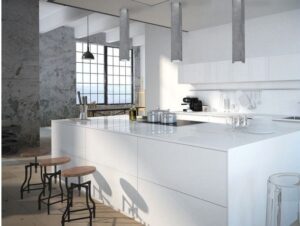 tuby sufitowe do kuchni - biała meble